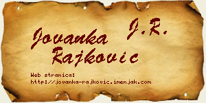 Jovanka Rajković vizit kartica
